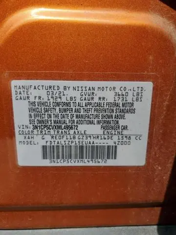 2021 NISSAN KICKS SV  