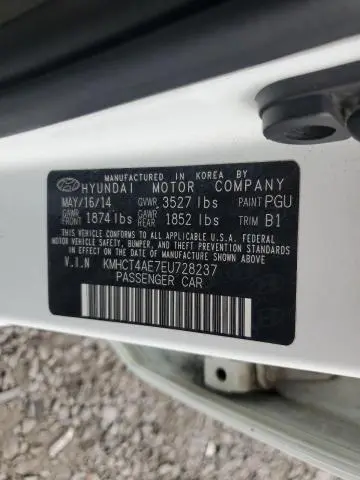2014 HYUNDAI ACCENT GLS  