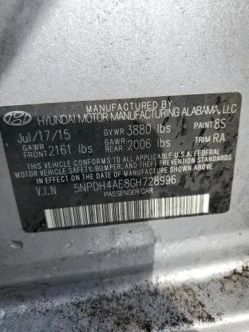 2016 HYUNDAI ELANTRA SE  