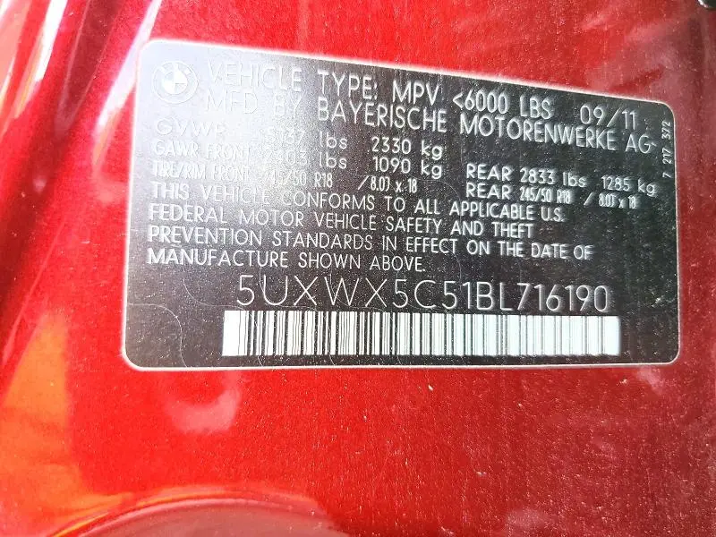 2011 BMW X3 XDRIVE28I  