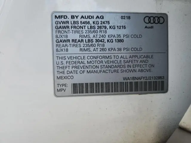 2018 AUDI Q5 PREMIUM PLUS  