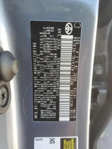 2023 TOYOTA COROLLA LE  