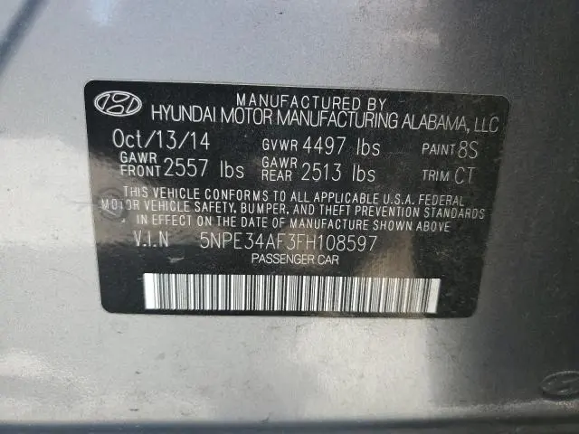 2015 HYUNDAI SONATA SPORT  