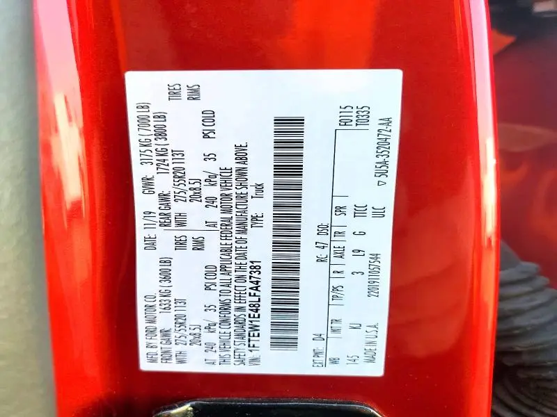 2020 FORD F150 SUPERCREW  