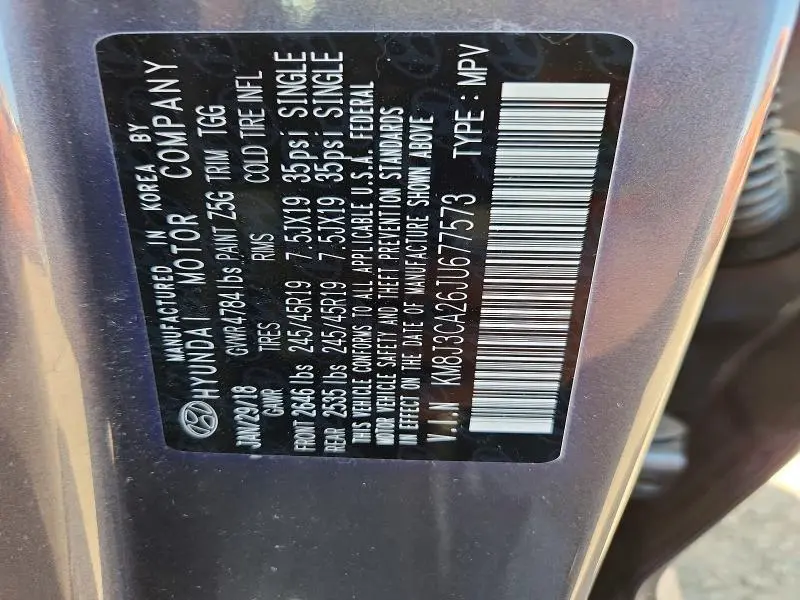 2018 HYUNDAI TUCSON VALUE  