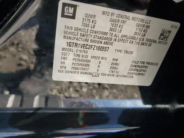 2015 GMC SIERRA C1500 SLT  