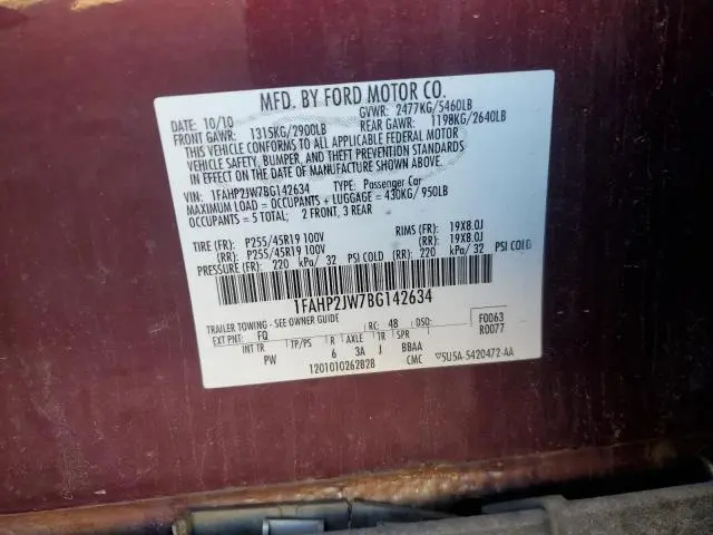 2011 FORD TAURUS LIMITED  