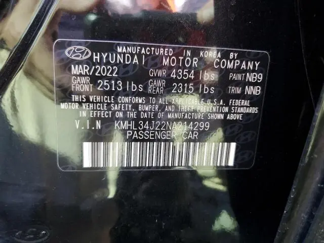 2022 HYUNDAI SONATA LIMITED  