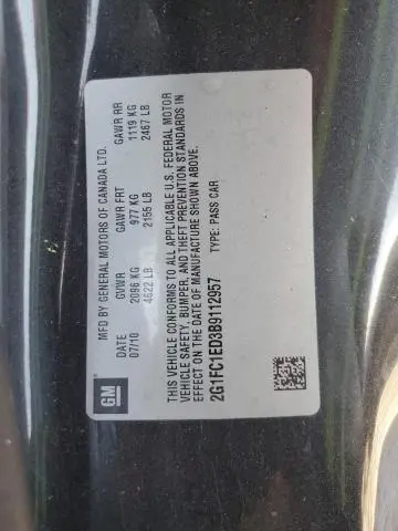 2011 CHEVROLET CAMARO LT  