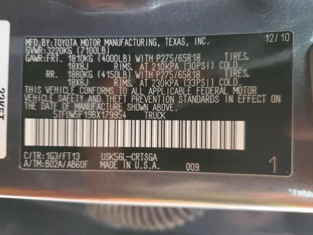 2011 TOYOTA TUNDRA DOUBLE CAB SR5  