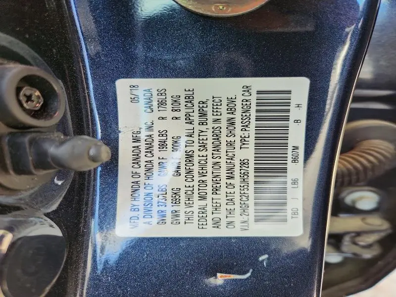 2018 HONDA CIVIC LX  