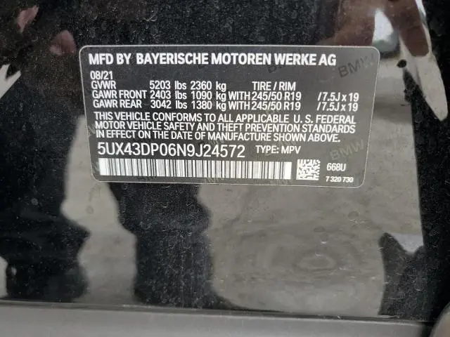 2022 BMW X3 SDRIVE30I  