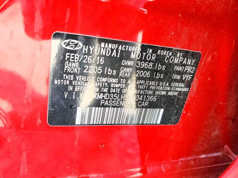 2016 HYUNDAI ELANTRA GT BASE  