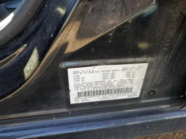 2012 MITSUBISHI GALANT FE  