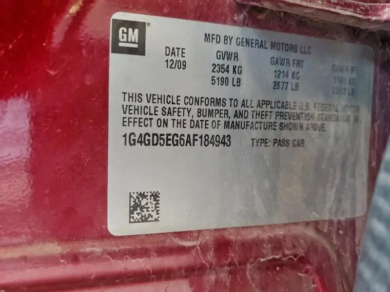 2010 BUICK LACROSSE CXL  