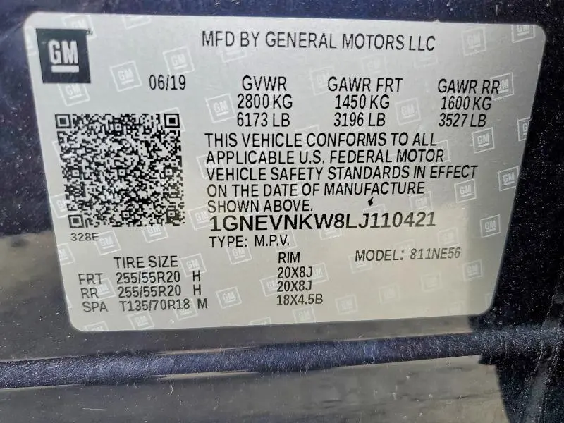 2020 CHEVROLET TRAVERSE HIGH COUNTRY  