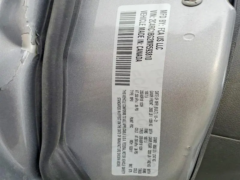 2021 CHRYSLER PACIFICA TOURING L  