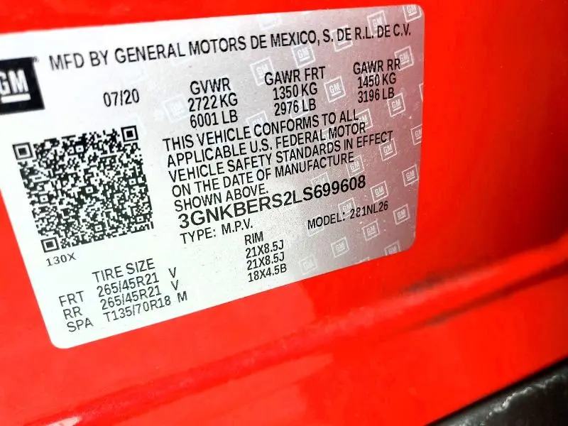 2020 CHEVROLET BLAZER RS  