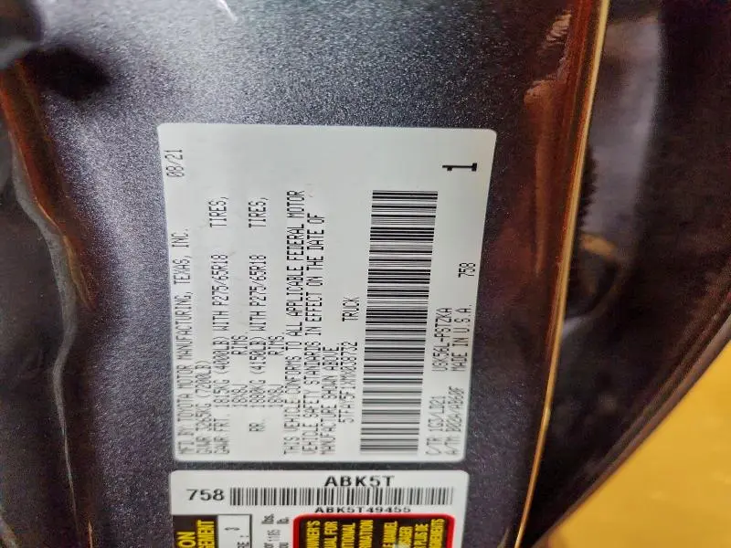 2021 TOYOTA TUNDRA CREWMAX 1794  