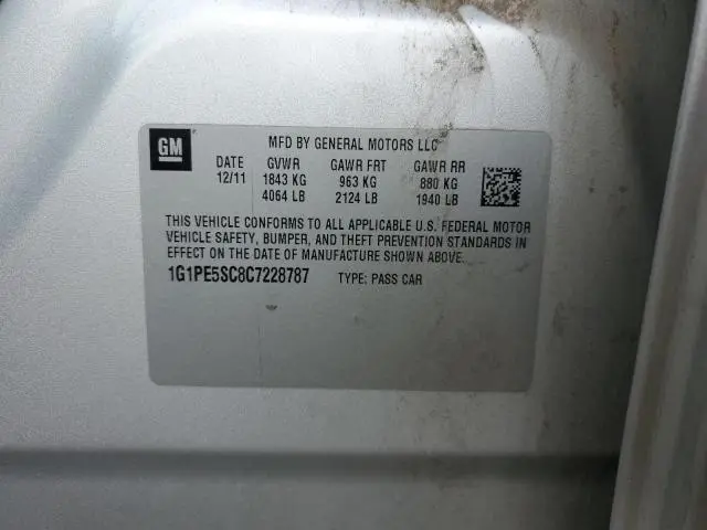 2012 CHEVROLET CRUZE LT  