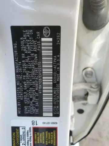2014 TOYOTA AVALON BASE