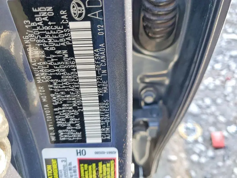 2014 TOYOTA COROLLA S PLUS  