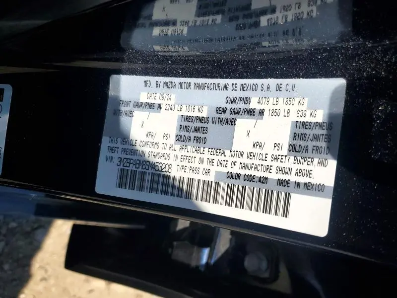 2025 MAZDA 3 SELECT SPORT  