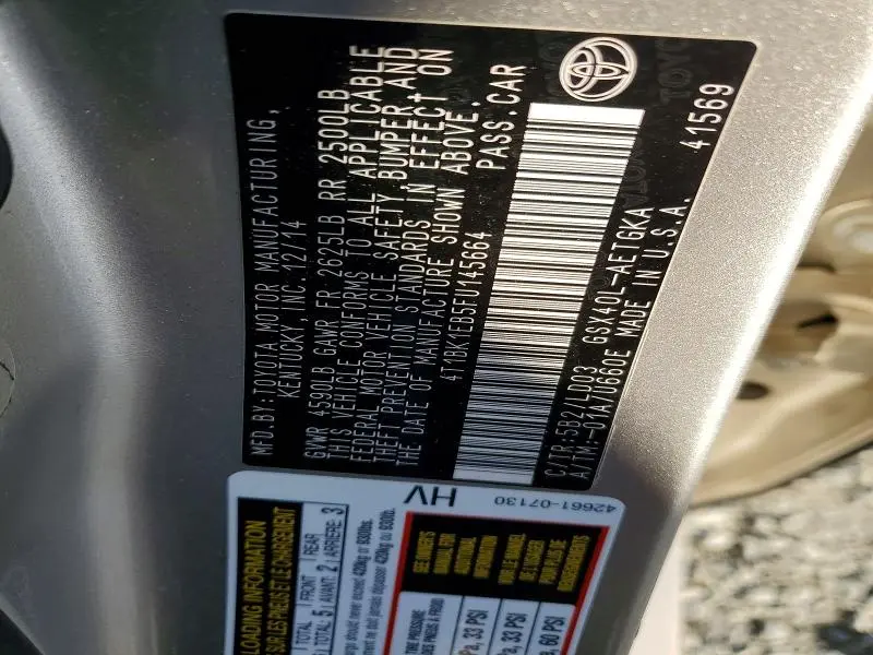 2015 TOYOTA AVALON XLE  