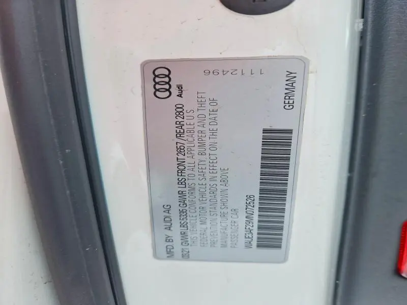 2021 AUDI A6 PREMIUM PLUS  