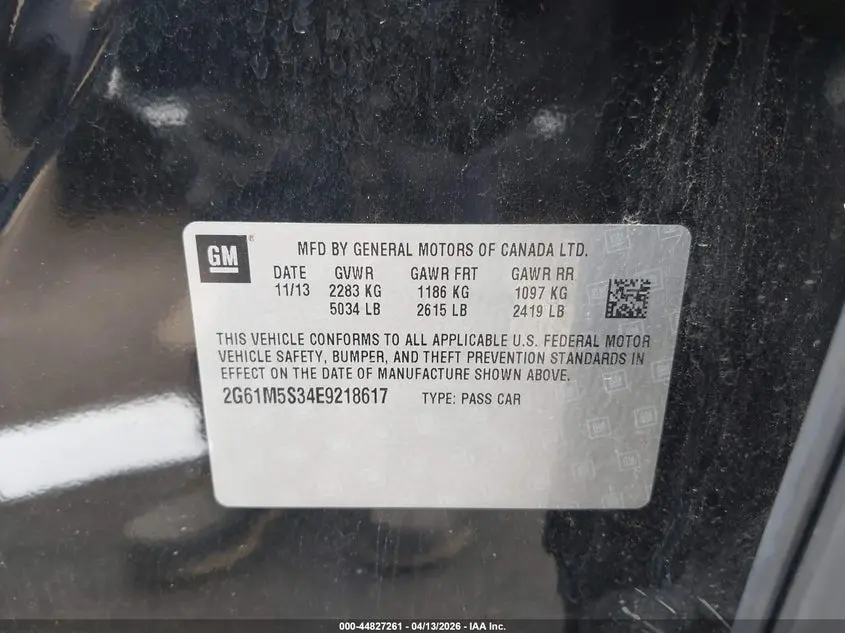 2014 CADILLAC XTS LUXURY