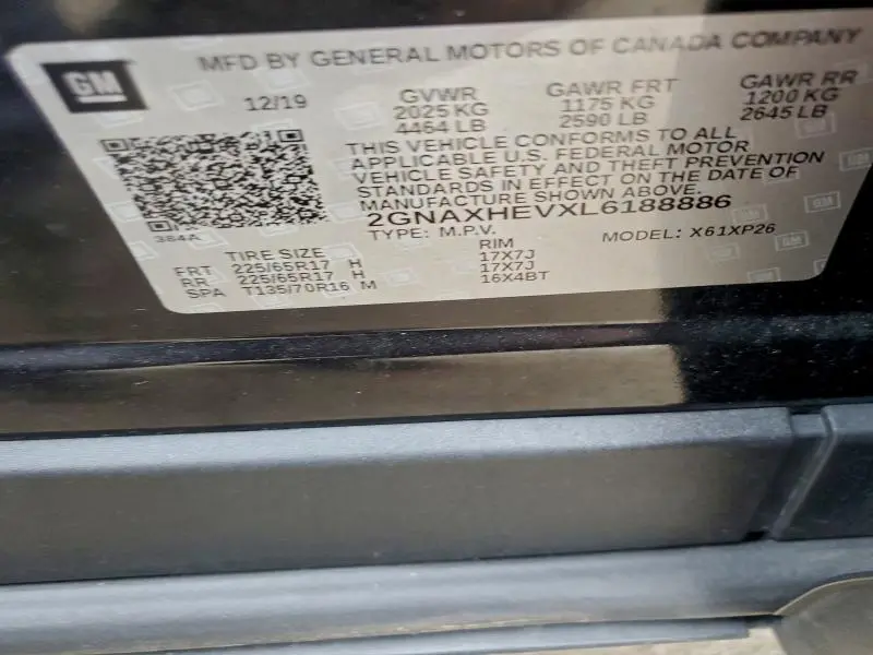 2020 CHEVROLET EQUINOX LS  