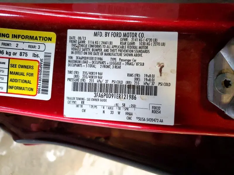 2014 FORD FUSION TITANIUM  