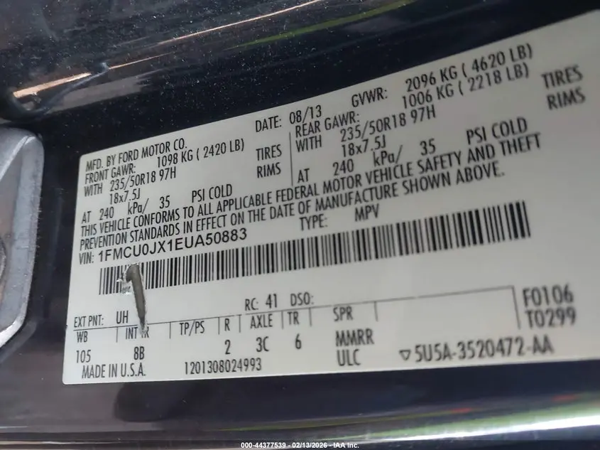 2014 FORD ESCAPE TITANIUM