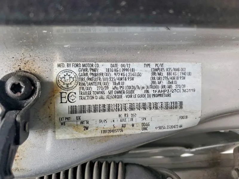 2012 FORD FOCUS TITANIUM  