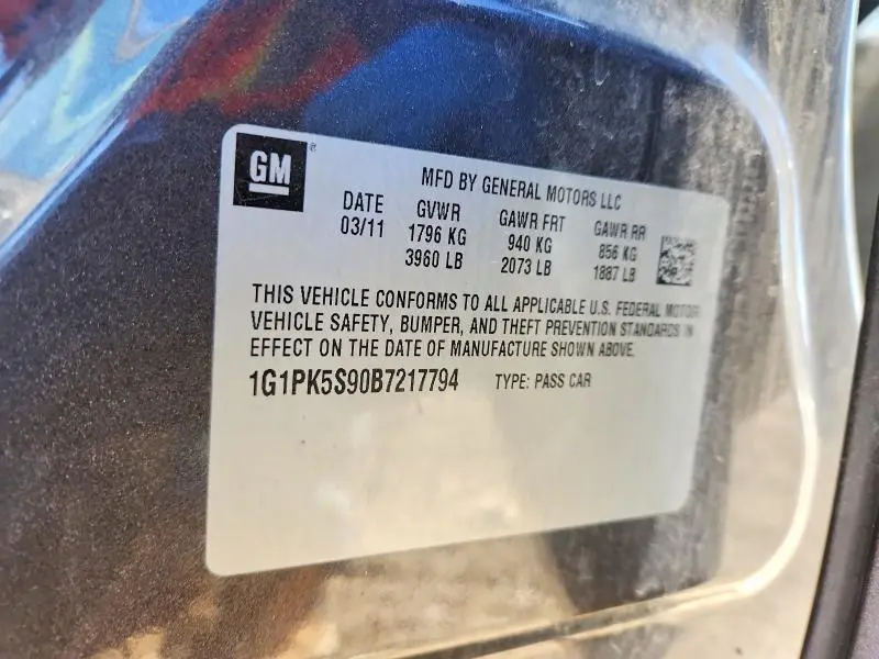 2011 CHEVROLET CRUZE ECO  