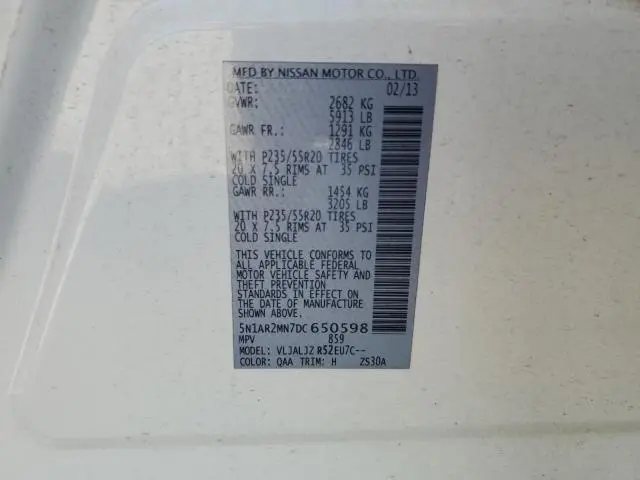 2013 NISSAN PATHFINDER S  
