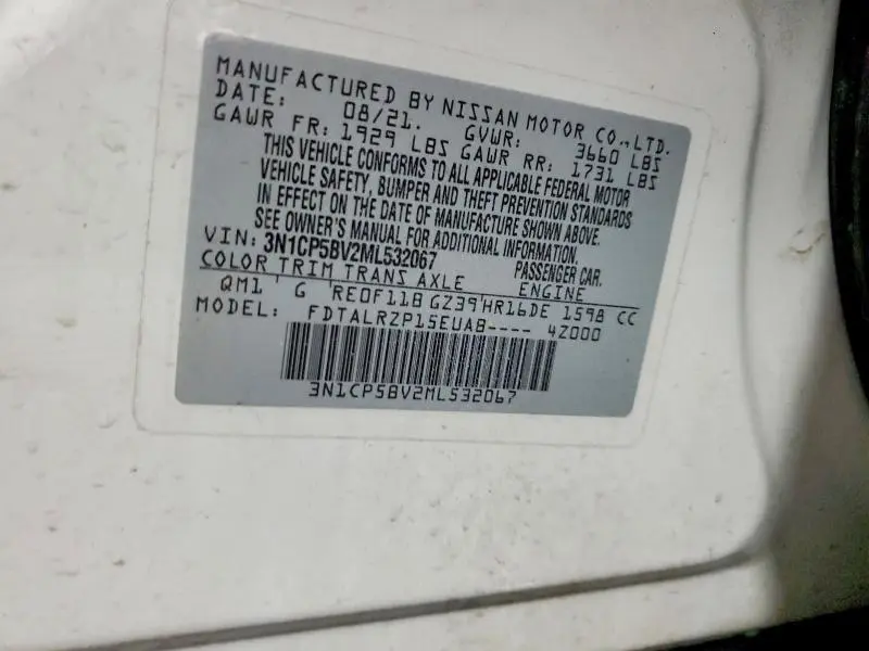 2021 NISSAN KICKS S  
