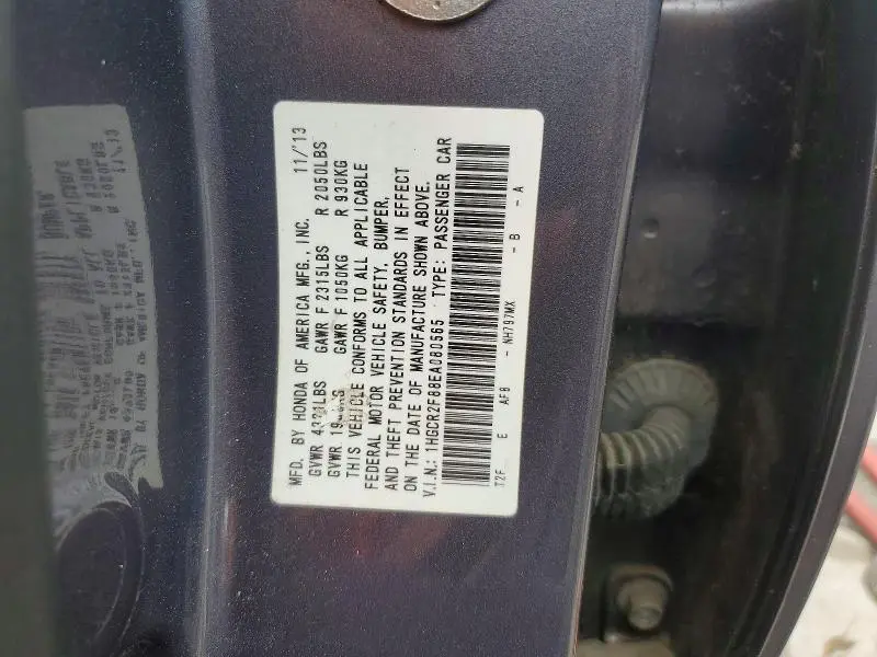 2014 HONDA ACCORD EXL  