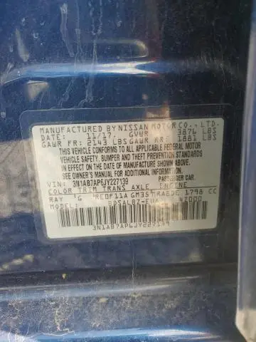 2018 NISSAN SENTRA S  