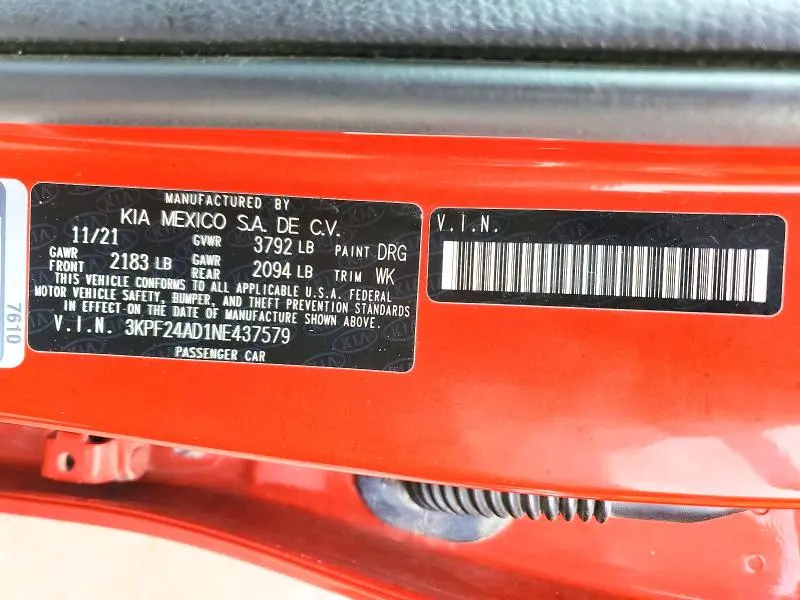 2022 KIA FORTE LXS  