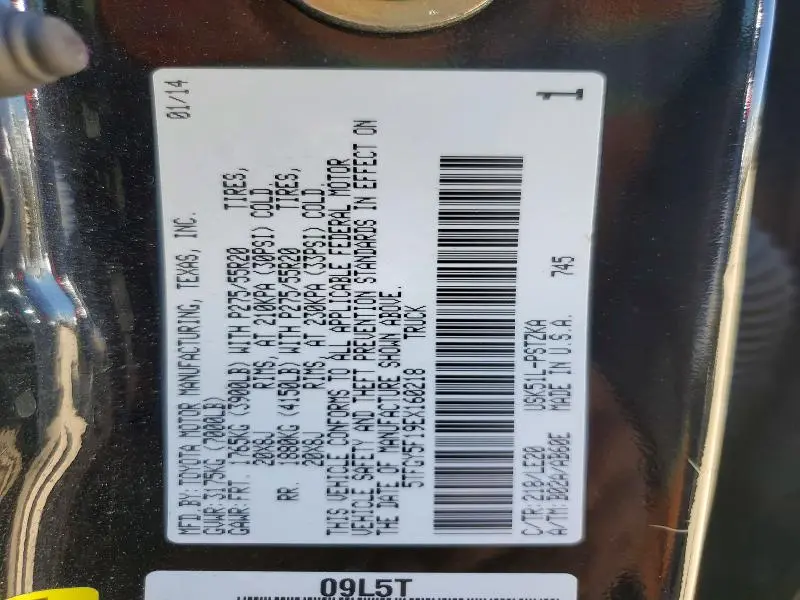 2014 TOYOTA TUNDRA PLATINUM  