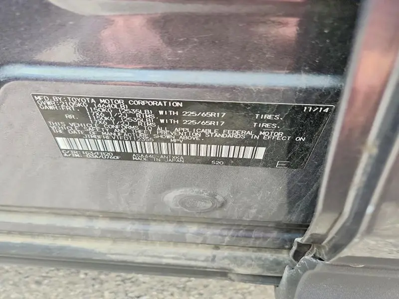2015 TOYOTA RAV4 LE  