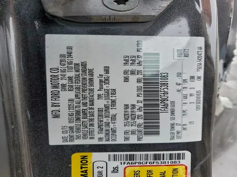 2015 FORD MUSTANG GT  