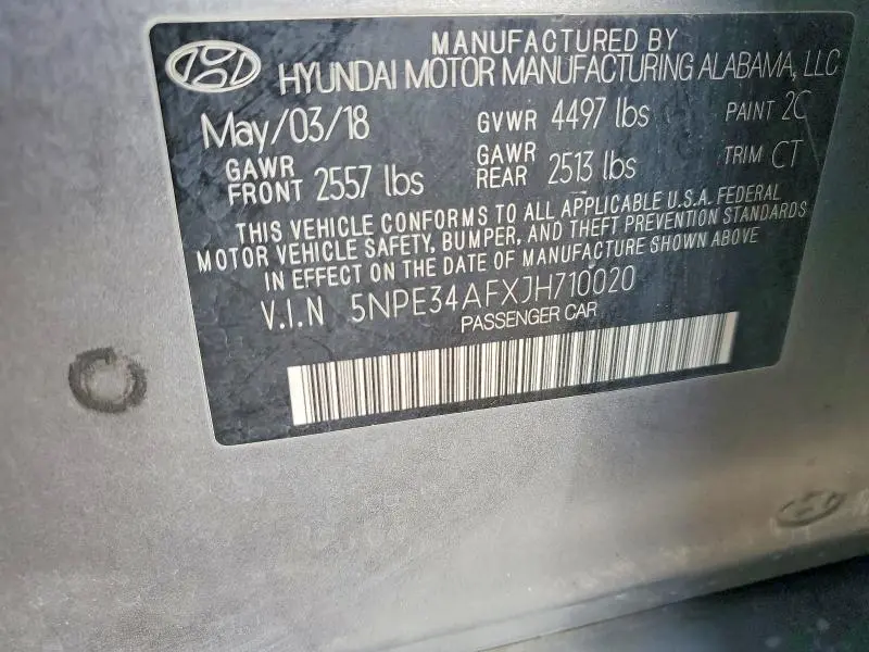 2018 HYUNDAI SONATA SPORT+  