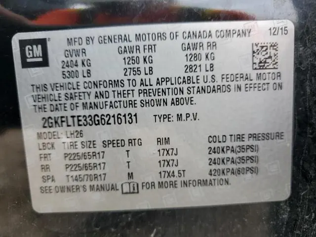 2016 GMC TERRAIN SLE  