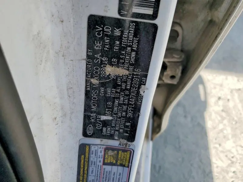 2018 KIA FORTE S  