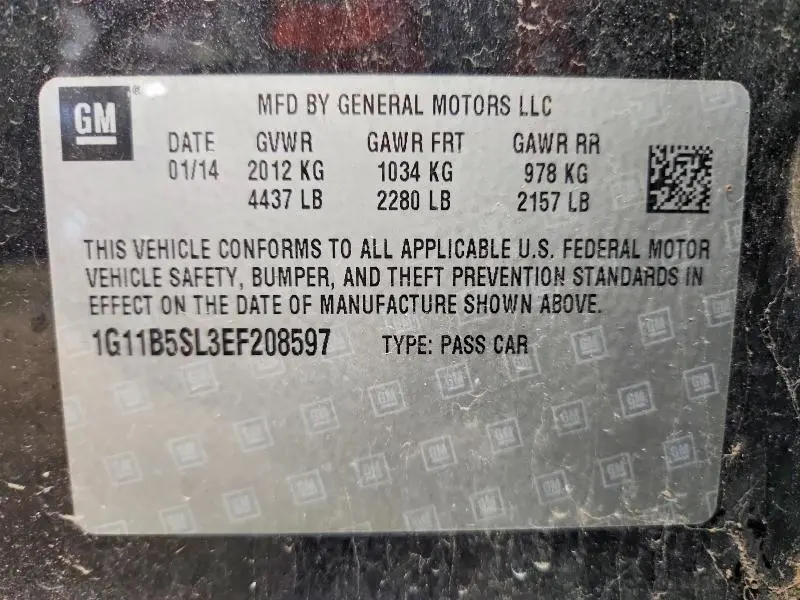 2014 CHEVROLET MALIBU LS  