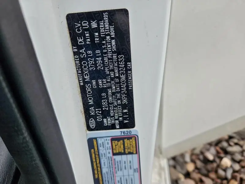 2021 KIA FORTE GT LINE  