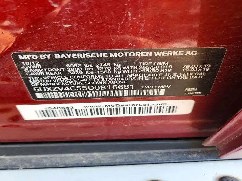 2013 BMW X5 XDRIVE35I  