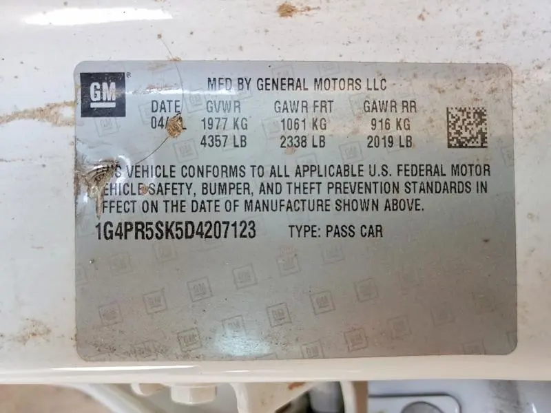 2013 BUICK VERANO CONVENIENCE  